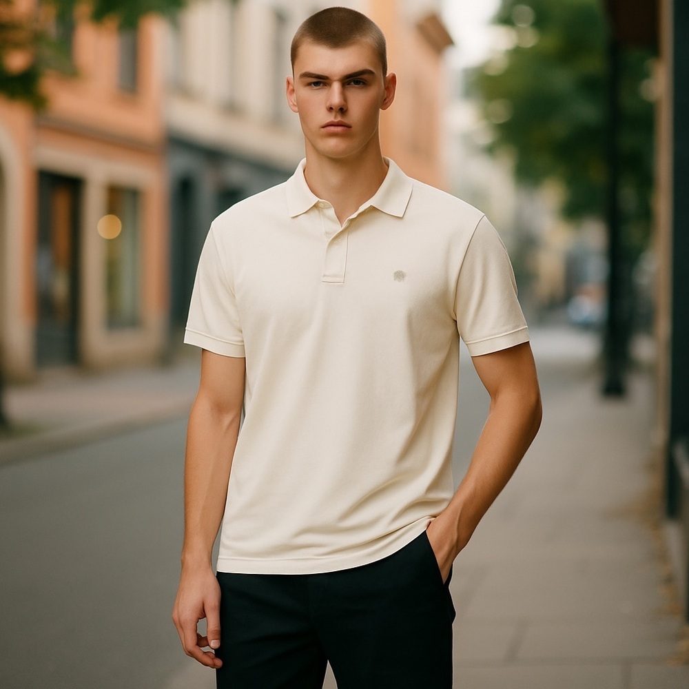Banana Republic White Polo Shirt Classic Cotton Design
